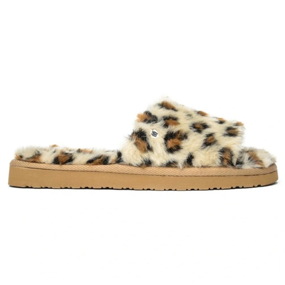 Minnetonka • Women’s Lolo Slides Leopard Print Slippers Faux Fur - Picture 9 of 9